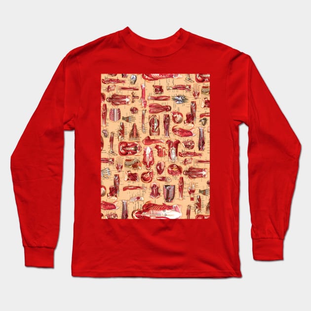 Full Color Anatomical Fashion Long Sleeve T-Shirt by Adatude